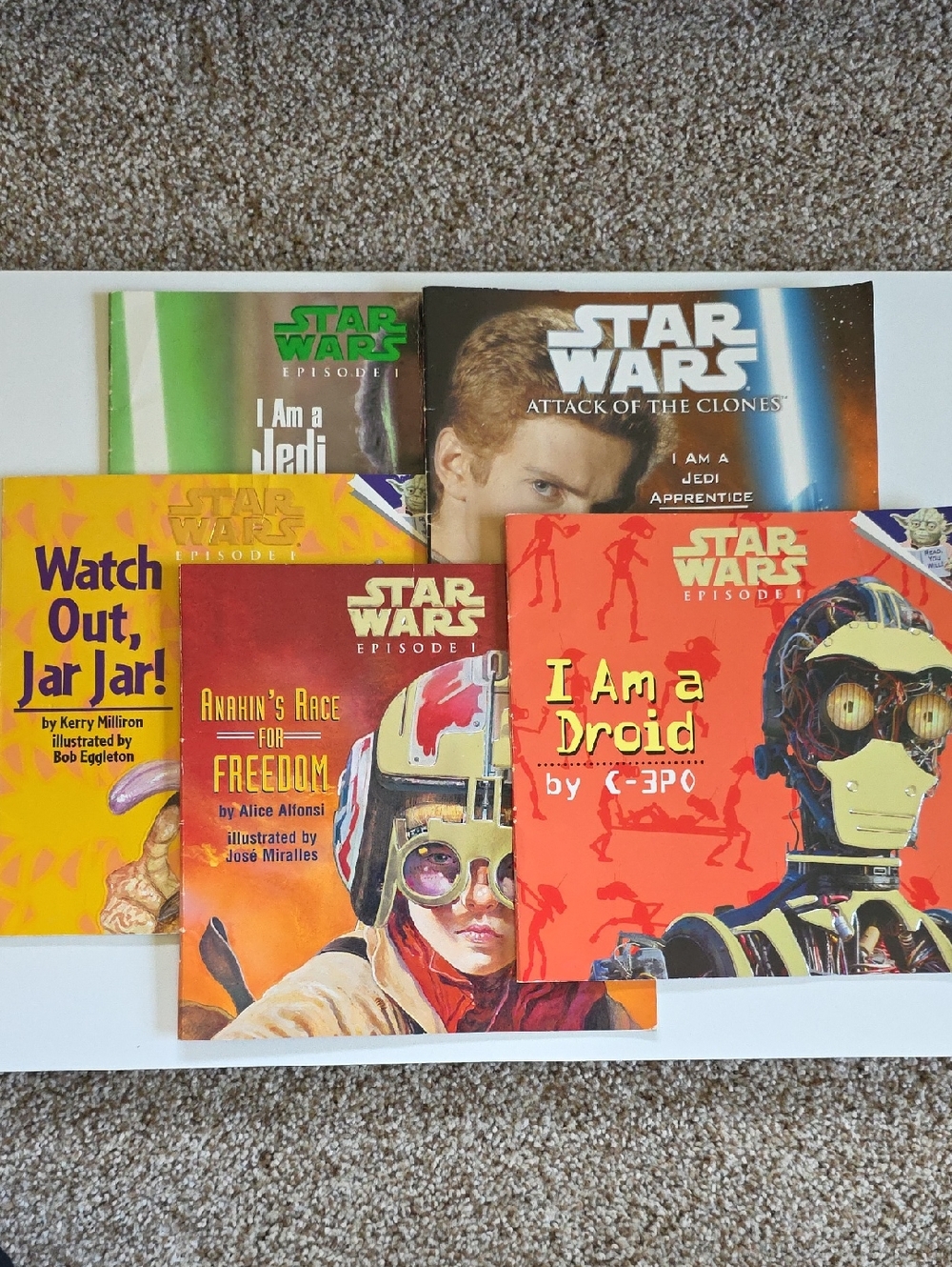 Vintage Star Wars Books Set Of 5 -  Episode I And Attack Of Clones